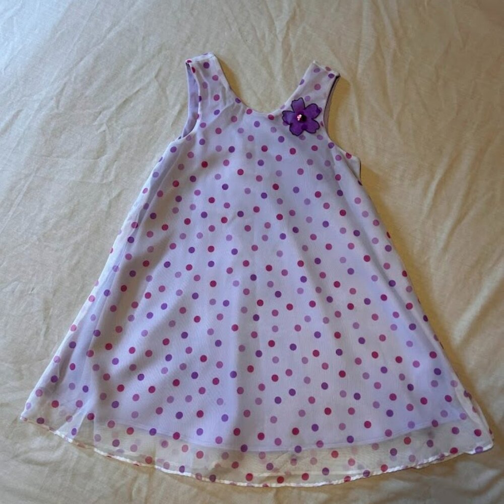 Vintage Youngsport Polka Dot Dress - Size 5 Youth